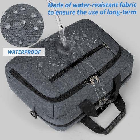 Laptop Bag for 17.3 Inch Laptop, Large Waterproof Briefcase for Men Women, Business Office Work Computer Bag, Grey