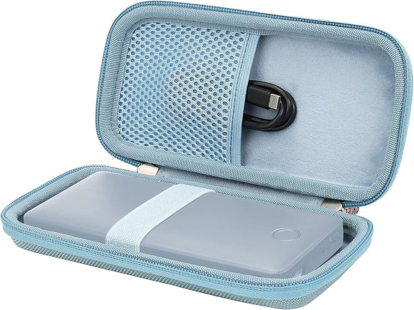 Khanka Hard Travel Case for Anker 325/535 Power Bank, PowerCore 20K Portable Charger 20000mAh (Blue)