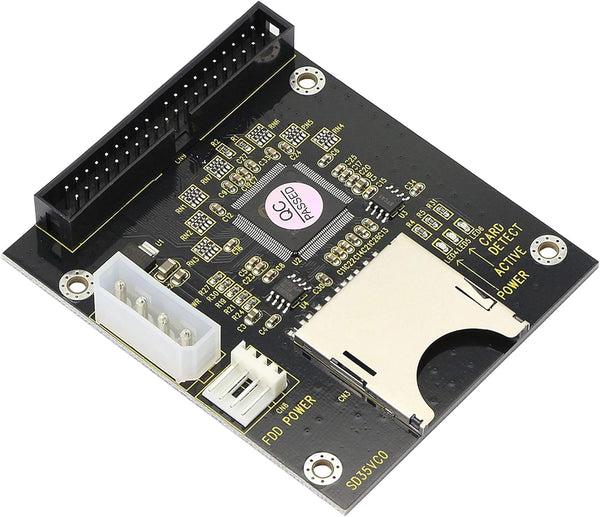 GINTOOYUN SD SDHC SDXC MMC to 3.5" 40Pin Male IDE Adapter for SD Memory Card to IDE Hard Disk Drive