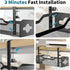 Under Desk Cable Management Tray 2 Pack, No Drill Desk Cable Organizer with Clamp for Standing Desk Wire Management