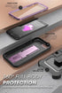 SUPCASE Rugged Phone Case for iPhone SE 3rd/2nd Gen, iPhone 7/8, with Screen Protector, Stand & Holster, Purple