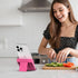 HZZADZXW Cell Phone Stand for Desk, Foldable and Adjustable Multi-Angle Holder Dock, Universal Compatibility for Most
