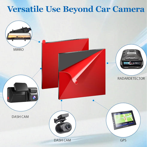BNnYY 6PCS 2.83 Inch Double Sided Adhesive Pads for Dash Cam, Heavy Duty Sticky Pads, Heat Resistant & No Residue