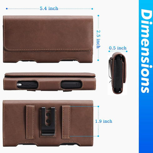 Mopaclle Phone Holster for iPhone SE (2020), iPhone 8 7 6 6s Leather Belt Case with Clip, Compatible with iPhone 12 Mini