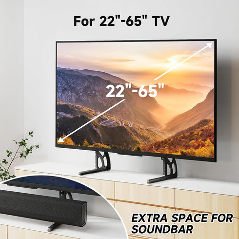 XINLEI 22 65 inch 800x500mm, 120lbs ML1760E Universal Table Top TV Stand for Most to LCD LED Plasma Flat Screen TVs