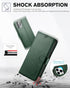 TUCCH Wallet Case for iPhone 12 Pro Max 5G, PU Leather Magnetic Flip Cover, Shockproof TPU Interior, Midnight Green