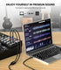 tisino 1/8 to 1/4 Stereo Cable, 1/8 Inch TRS Stereo to Dual 1/4 inch TS Mono Y-Splitter Cable, 3.5mm Aux Mini Jack to