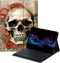 Skull Roses Keyboard Case for Kindle Fire HD 10 and Fire HD 10 Plus Tablet, 11th Generation 2021 Release, Slim Stand