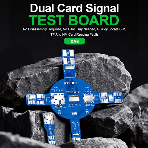 DIYPHONE Dual SIM Card Signal Test Board Compatible with iPhone Android Phone Quickly Locate SIM TF and NM Card Reading