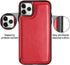 HianDier Wallet Case for iPhone 11 Pro Max, Slim Protective Case with Credit Card Slot (Red)