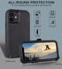 iPhone 11 Case with Belt Clip Holster, Kickstand & 2 Screen Protectors, Heavy Duty Shockproof Drop-Proof Cover 6.1"