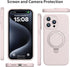 CellEver iPhone 15 Pro Max Case - Slim Magnetic Silicone, Military Grade, MagSafe Compatible, Durable Kickstand, Chalk