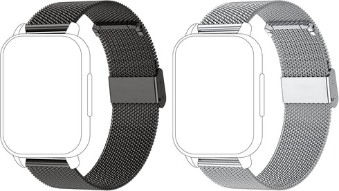 Popglory 22mm Smart Watch Bands P66 Smart Watches, Adjustable Replacement Smartwatch Straps, Quick Release Watch Straps Wristband Accessories for Men and Women