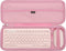 Aproca Pink Hard Travel Storage Case for Logitech K380 Multi-Device Bluetooth Keyboard and Pebble M350 Mouse