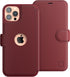 LUPA Legacy Compatible iPhone 11 Pro Wallet Case - Slim Flip Case with Credit Card Holder, Burgundy Faux Leather
