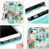 ULAK Mint Floral Wallet Case for iPhone SE 3(2022)/SE(2020)/8/7, Premium PU Leather Flip Case with Card Holder