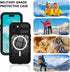 iPhone 15 Plus 5G Waterproof Case, Black, Hybrid Rugged, Shockproof, Magsafe Compatible, Full Body Protection, Lanyard,