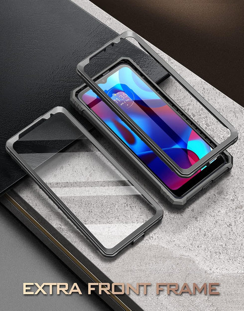 Poetic Revolution Series Case for Motorola Moto G Pure 6.5 inch (2021 Release), Rugged Dual-Layer Shockproof Cover