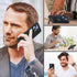 Leather Case for iPhone 14 Plus, Slim Protective with Kickstand, Built-in Invisible Stand, Black