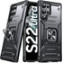 Anqrp Galaxy S22 Ultra Case, Military Grade Protective Cover with Rotatable Metal Ring Kickstand, Black