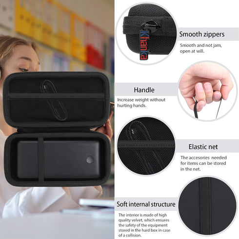 khanka Hard Travel Case for Anker 325/535 Power Bank - Case Only (Black)