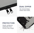 kwmobile 6" Neoprene e-Reader Pouch Size eReader - Universal eBook Sleeve Case with Zipper, Wrist Strap - Grey/Black