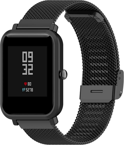 Chofit Metal Mesh Stainless Steel Loop Compatible with OTOSAGOW Watch Band LW77, Adjustable Replacement Strap