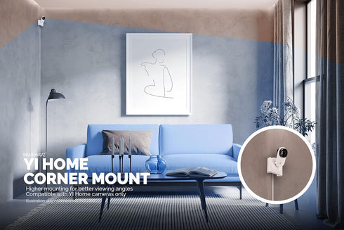 Corner Wall Mount for YI Home (3 Pack) Security Camera, Adhesive Holder, No Hassle Bracket
