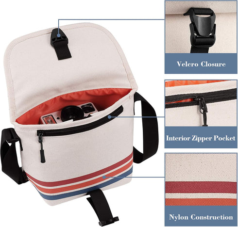 Fintie Camera Bag for Polaroid Now+ Generation 2, Travel Shoulder Case with Adjustable Strap & Accessories