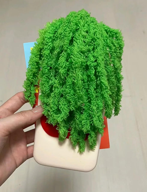 Funny Phone Case for iPhone 15, Cute 3D Sweating Emoticon Green Braids Hair Ugly Soft Silicone Case for Women Girls