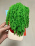 Funny Phone Case for iPhone 15, Cute 3D Sweating Emoticon Green Braids Hair Ugly Soft Silicone Case for Women Girls