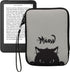 kwmobile 6" Neoprene e-Reader Pouch Size eReader - Universal eBook Sleeve Case with Zipper, Wrist Strap - Grey/Black
