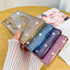 Fiyart Love Heart Plating Clear Case for Samsung Galaxy S24 Ultra, Pink