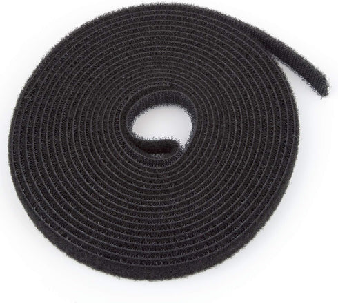 Fire Retardant Reusable Cable Ties Roll, Heat Resistant Ties, 1/2" Wide, 16 Feet Long - Black