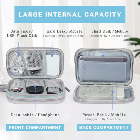 FYY Electronic Organizer, Travel Cable Organizer Bag for Charger, Phone, Earphone, Portable Waterproof Storage Bag