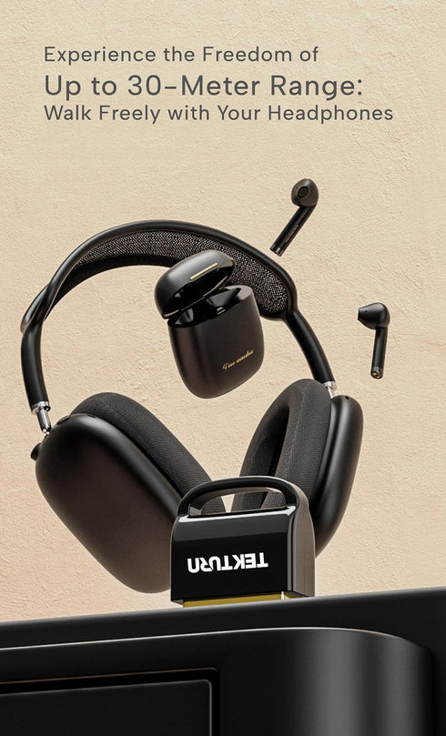 USB Bluetooth 5.3 Adapter: Plug-and-Play, Nano Design, Compatible with Windows 11/10/8.1/7, Supports Headphones,