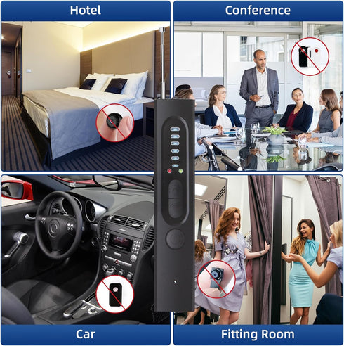 Hidden Camera Detector, Anti-Spy Camera Detector, RF Wireless Signal Scanner, Bug Detector for Hotels, Home, Office, 5