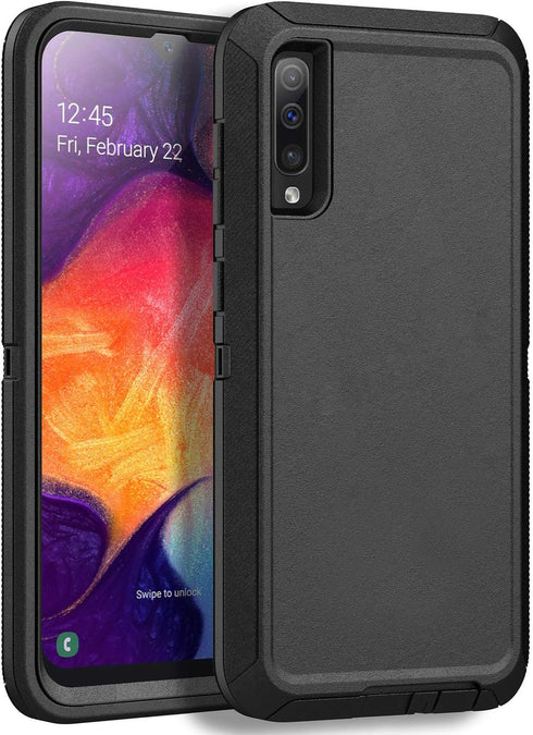 MXX Heavy Duty Case for Samsung Galaxy A50 - Drop Protection Case for Galaxy A50/A50s/A30s (Black)