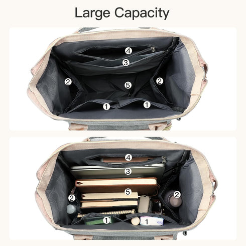 Backpack 15.6 inch Backpack Daypack GAEKEAO Laptop for Women Travel Work Purse with USB Port Casual for Nurse Teacher
