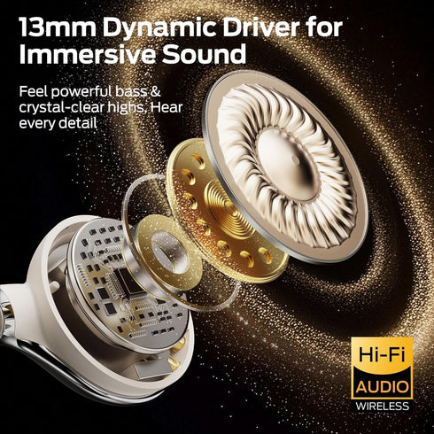 AC225 6.0 36H IPX6 Monster Open Ear Earbuds, Stereo Sound, Bluetooth Open Ear Headphones, Lightweight Comfort Clip-On
