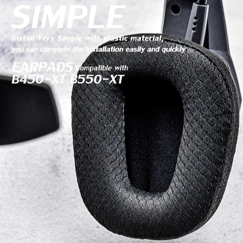 Ear Pads Compatible with B450-XT B550-XT Headset, Foam with Microphone (Breathable Mesh)