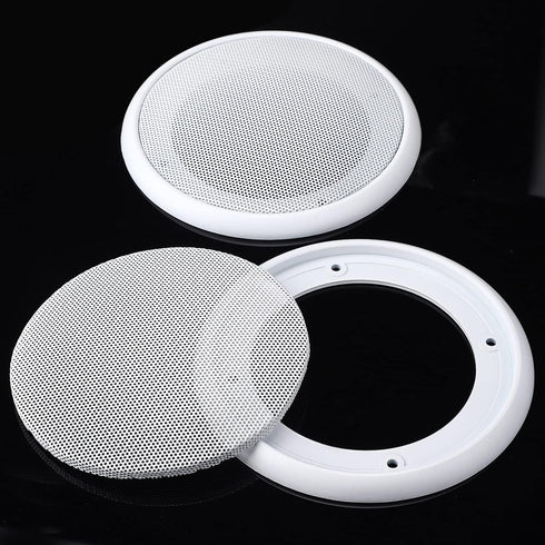 Facmogu 2PCS 5in Round Speaker Grille Replacements, White Surface Mount Speaker Covers for Wall Ceiling