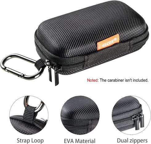 GLCON Headset, Rectangle Small Hard EVA Case - Portable Protection Earbud Case Zipper Pouch for Earphone, Flash Drive