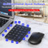 Tioleje 22 3 2.4GHz Set Wireless Mouse and Number Pad Combo - Key USB Keypad and Adjustable DPI Silent Mouse, Ultra