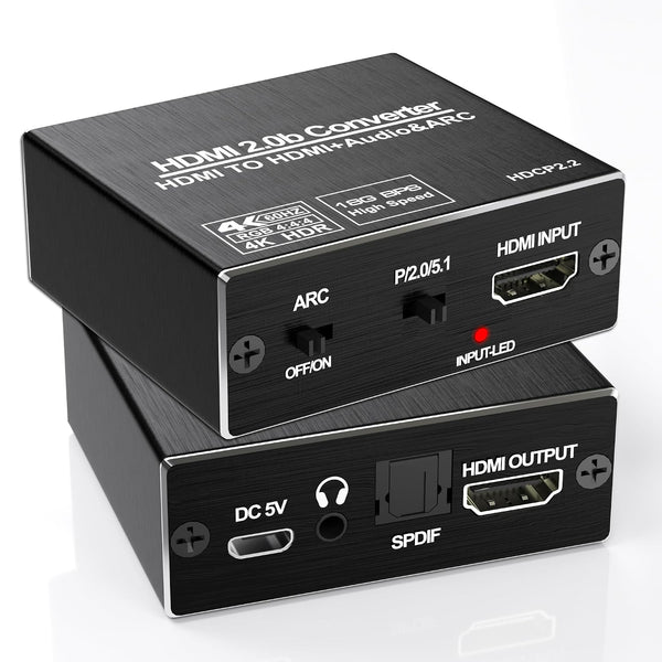 Buerlaseul HDMI ARC Audio Extractor, 4K@60Hz HDMI Audio Extractor Splitter, with Optical SPDIF