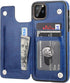 for iPhone 11 Pro Max Wallet Case with Card Holder, OT ONETOP PU Leather Kickstand Case, Blue