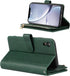 Jaorty Wallet Case for iPhone XR, 9 Card Slots, Wrist Strap, Zipper Cash Pocket, Shockproof Slim Case (Dark Green)