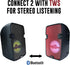 QFX BT-60-RD 4" Bluetooth Speaker with Microphone, AUX, USB Inputs, LED Party Lights, Rechargeable Portable