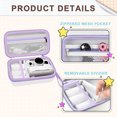 Case Compatible with DYLANTO for Anchioo, ESOXOFFORE, YTETCN, WEEFUN, GKTZ, Amzelas Instant Print Camera - White