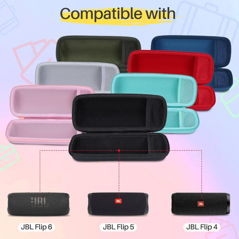 Hard Case for JBL Flip 6 5 4 Waterproof Portable Bluetooth Speaker (Green Case)